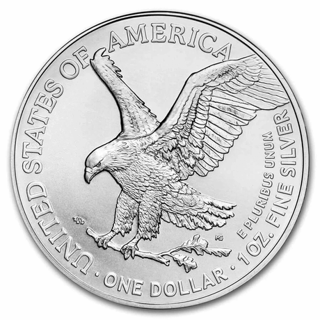 2026 American Eagle Silver Bullion – 1 oz | Brilliant Uncirculated front view showcasing the eagle silver coin design.